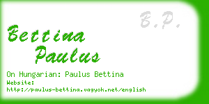 bettina paulus business card